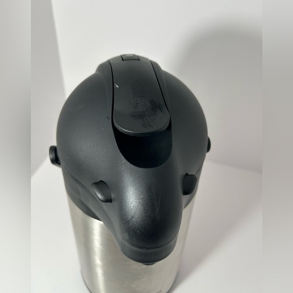 Stainless Steel Airpot Coffee Dispenser - Black and Silver - Picture 4 of 9